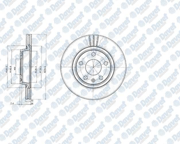 DELPHI BG3198 Fren Diski On (5d 280mm) A4 95- A8 96- Passat 90-